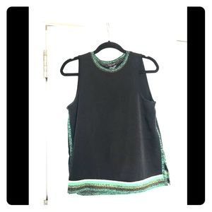 Scotch & Soda Green Ribbon Black Tank